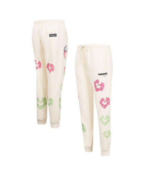 Women's Snoopy Cream Peanuts Sweet Fleece Jogger