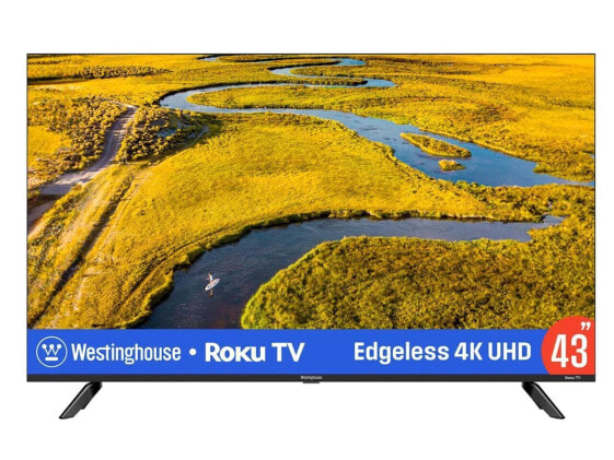 Westinghouse 43" Edgeless 4K UHD Roku TV (WR43EX4300, 2024)