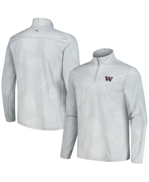 Men's Gray Washington Huskies Delray Frond IslandZone Half-Zip Jacket