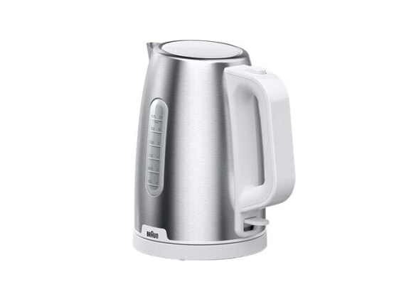 Braun WK 1500 - 1.7 L - 2200 W - Stainless steel - White - Water level indicator - Overheat protection
