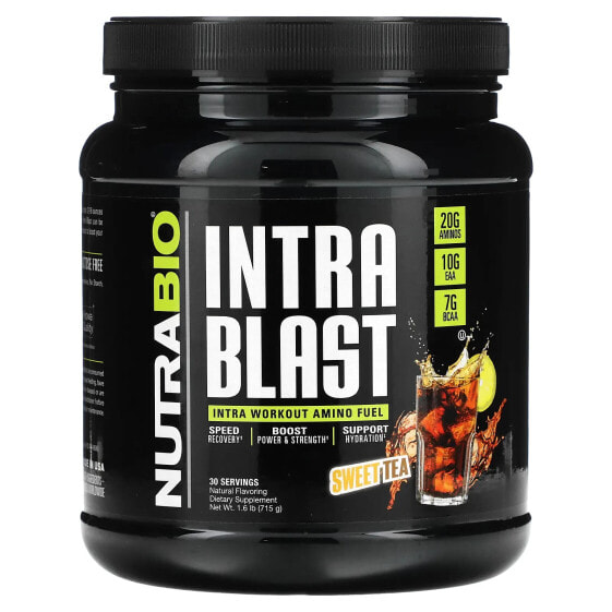 NutraBio, Intra Blast, топливо для приема во время тренировки, сладкий чай, 715 г (1,6 фунта)