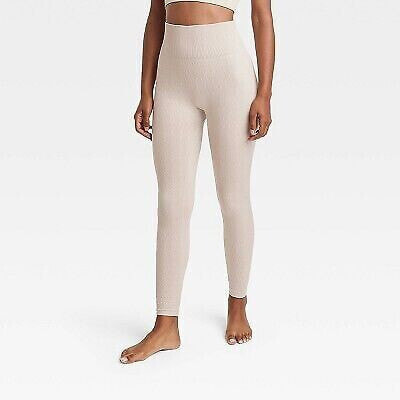 Women's High-Rise Textured Seamless 7/8 Leggings - JoyLab Silver XXS