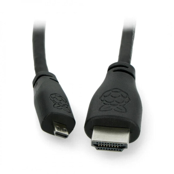 MicroHDMI cable - HDMI 2.0 original for Raspberry Pi 4 - 1m - black