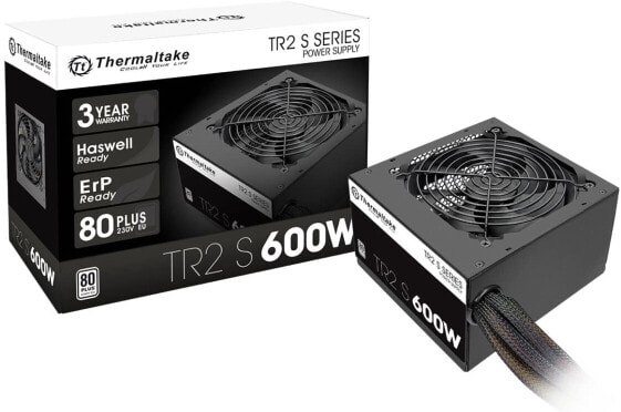Thermaltake TR2 S 500W | PC-ATX-Netzteil | 80-Plus | leiser 120 Lüfter | EU zertifiziert | schwarz