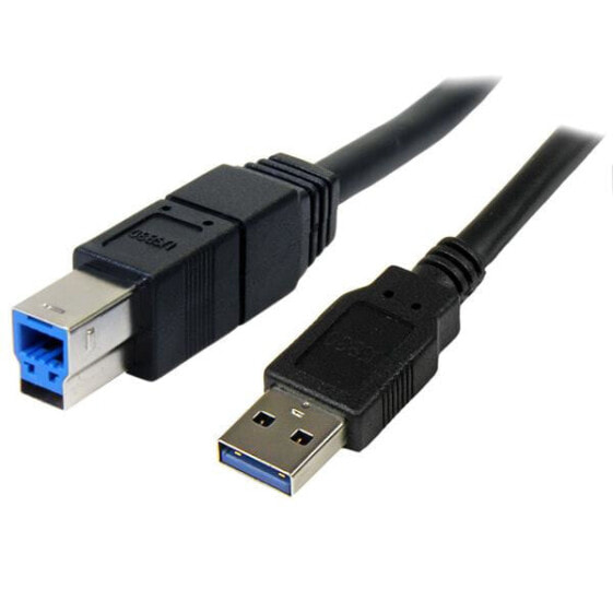 StarTech.com 3m Black SuperSpeed USB 3.0 Cable A to B - M/M - 3 m - USB A - USB B - USB 3.2 Gen 1 (3.1 Gen 1) - Male/Male - Black