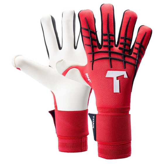 T1TAN Red Beast 3.0 Adult Goalkeeper Gloves With Finger Protection