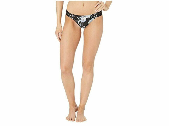 Noir U Sure Women's 173962 Hipster Black Floral Print Swimwear Bottom Size S