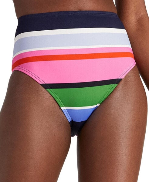 kate spade new york Women's High-Waist Bikini Bottom Swimwear Multi Size XS