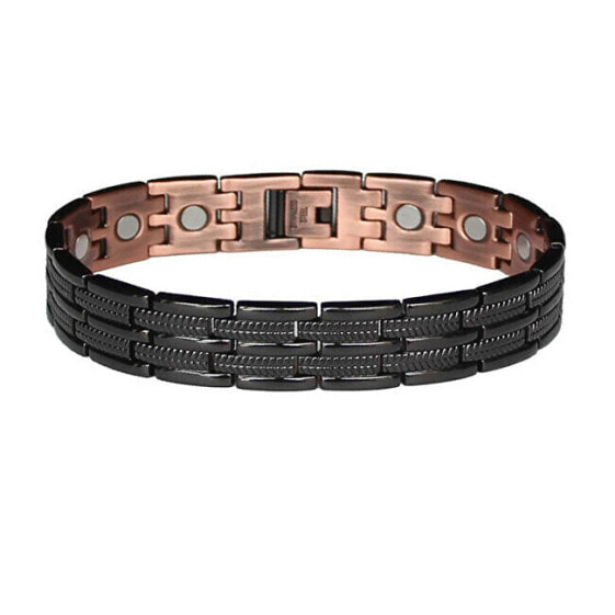 Copper magnetic bracelet 13 mm - black