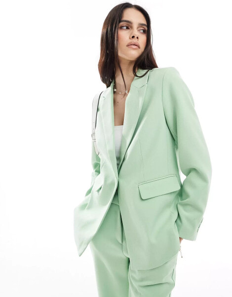 YAS tailored blazer co-ord in quiet green - LGREEN