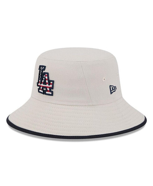 Men's Khaki Los Angeles Dodgers 2024 Fourth of July Bucket Hat