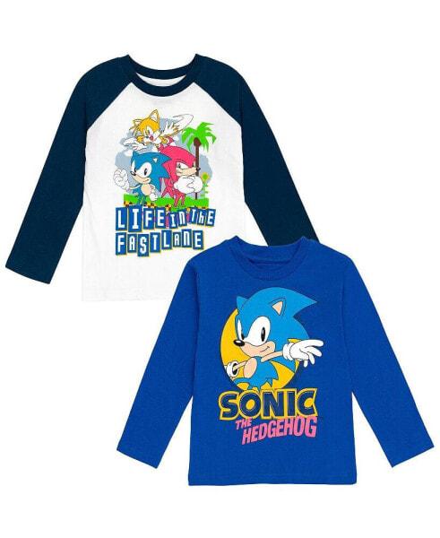 Sonic the Hedgehog Tails Knuckles 2 Pack T-Shirts Toddler|Child Boys