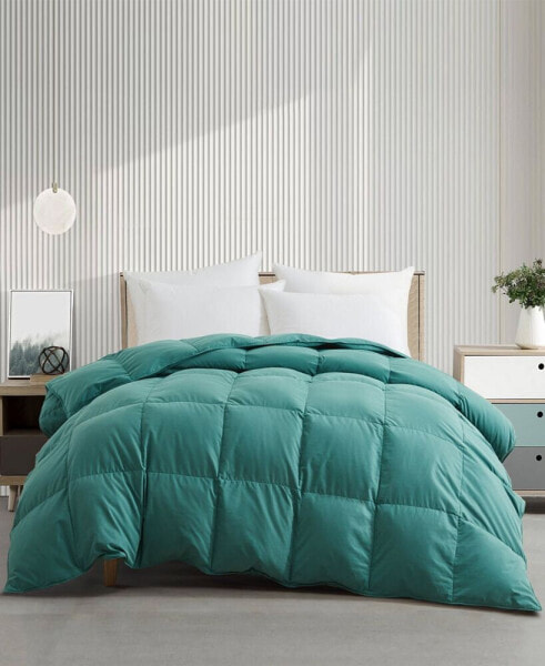 Cozy 360TC All Season Down Feather Fiber Comforter, Full/Queen