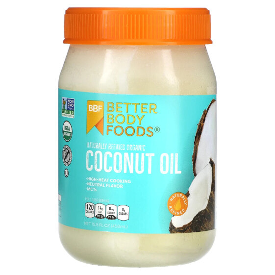 Масло кокосовое органическое рафинированное BetterBody Foods 458 мл (15.5 ж. унц.)