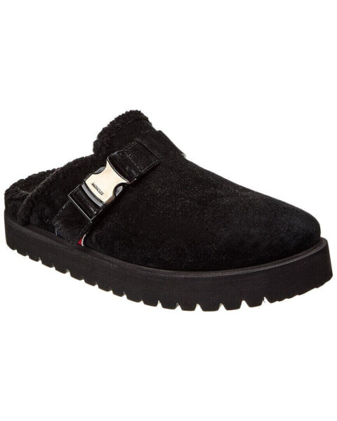 Moncler Mon Mule Suede Slipper Men's Black 39