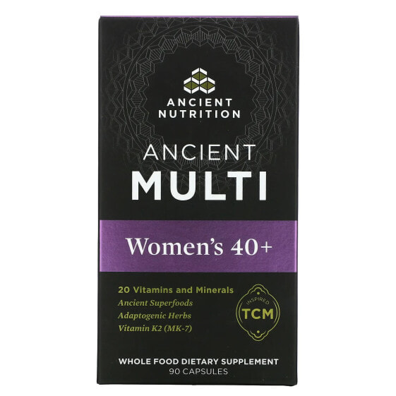 Dr. Axe / Ancient Nutrition, Ancient Multi, для женщин от 40 лет, 90 капсул