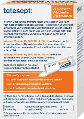 Vitamin D 3000 I.E. Direkt-Sticks 20 St, 36 g