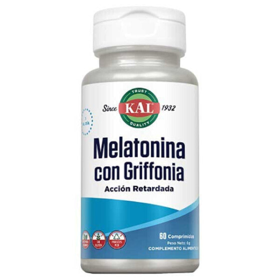 Специальные питание для спортсменов KAL Мелатонин 1.9 и Грифония Мелатонин 60 таблеток