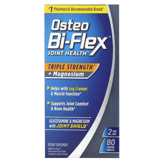 Osteo Bi-Flex, Joint Health, тройная сила + магний, 80 таблеток, покрытых оболочкой