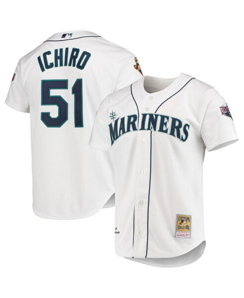 Men's Ichiro Suzuki White Seattle Mariners 2001 MLB All-Star Game Cooperstown Collection Authentic Jersey