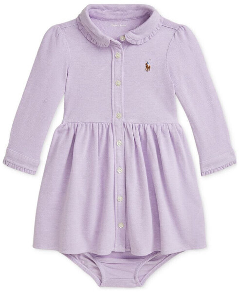 Baby Girls Puff-Sleeve Shirtdress