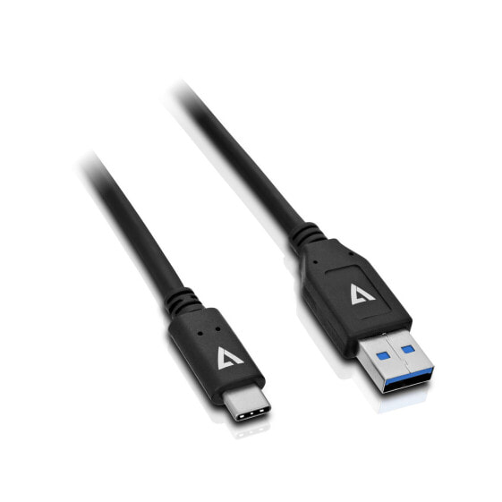 V7 USB Cable USB 2.0 A Male to USB-C Male 1m 3.3ft - Black - 1 m - USB A - USB C - USB 2.0 - Male/Male - Black