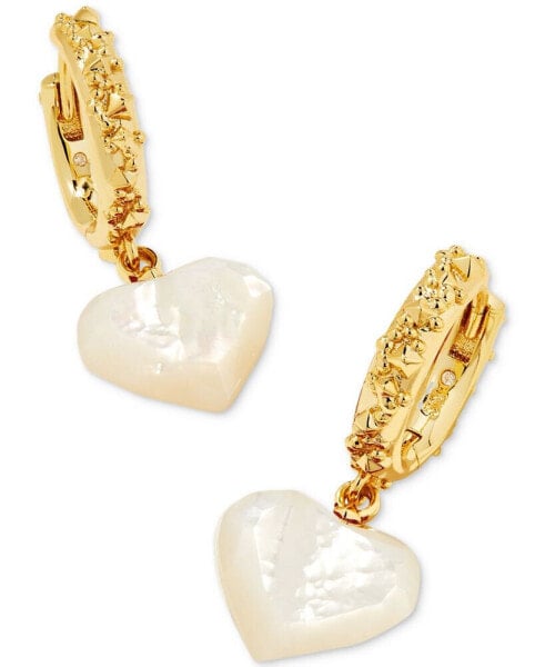 Penny 14k Gold-Plated Heart Huggie Earrings, 2/3"