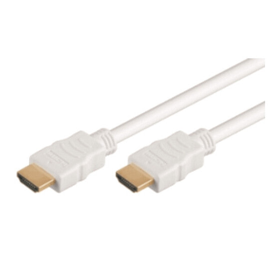 M-CAB 7003010 - 1 m - HDMI Type A (Standard) - HDMI Type A (Standard) - 4096 x 2160 pixels - 3D - White