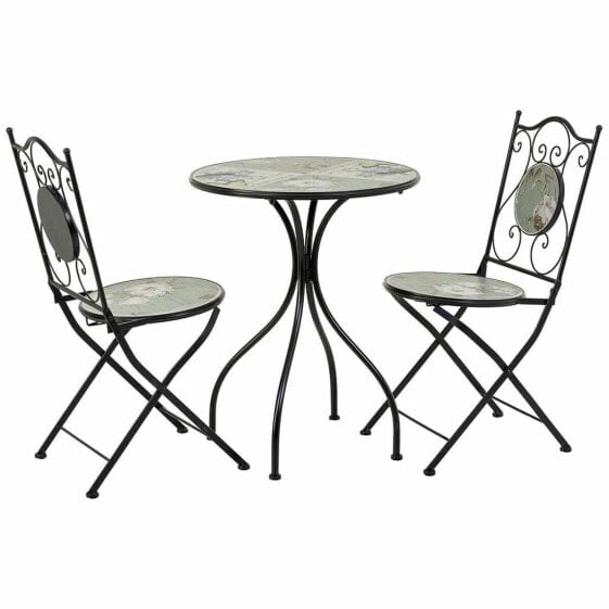 Table set with 2 chairs Alexandra House Living Black 60 x 75 x 60 cm