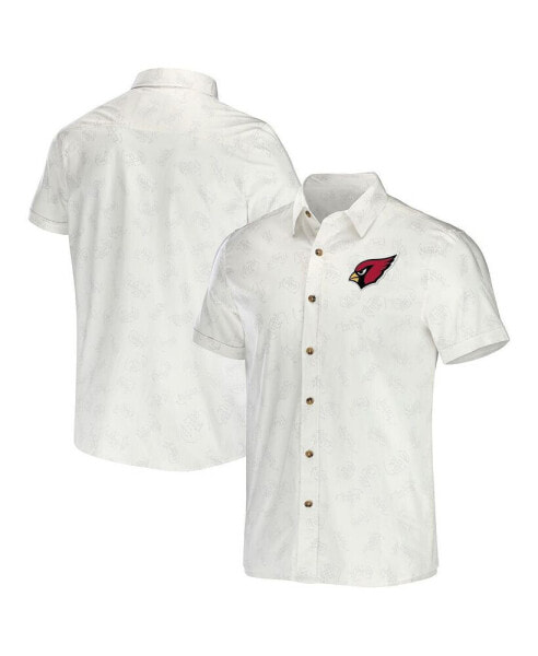 Men's NFL x Darius Rucker Collection by White Arizona Cardinals Woven Button-Up T-shirt