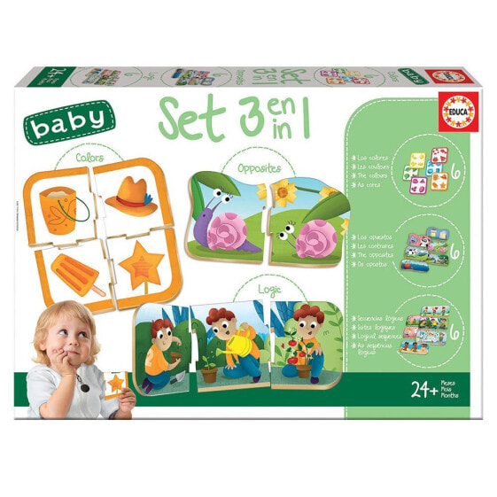 EDUCA BORRAS Set Baby 3 In 1 Puzzle