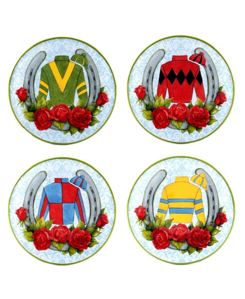 Derby Day at the Races Set of 4 Canape Plates