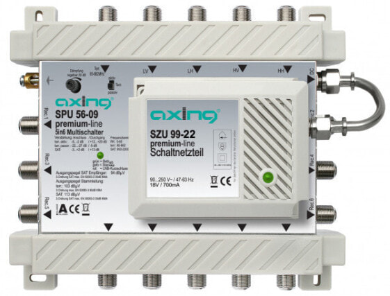 Axing Усилитель сигнала 56-09, 5 входов, 950 - 2400 МГц, 85 - 862 МГц, IP20, F - 90 - 250 V