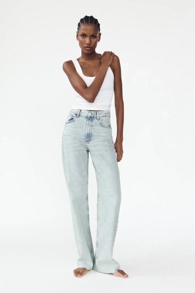 TRF WIDE-LEG HIGH-WAIST JEANS