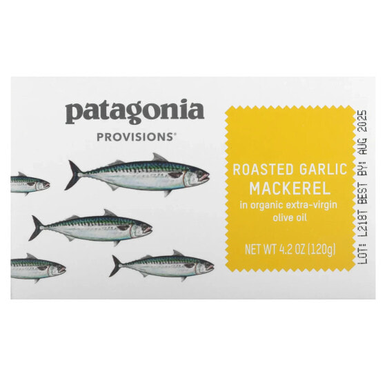 Roasted Garlic Mackerel in Organic Extra-Virgin Olive Oil, 4.2 oz (125 g)