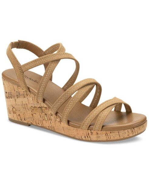 Women's Arloo Strappy Elastic Wedge Sandals, Created for Macy's