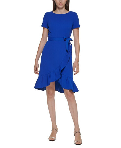 Women's Ruffle-Hem Sheath Dress