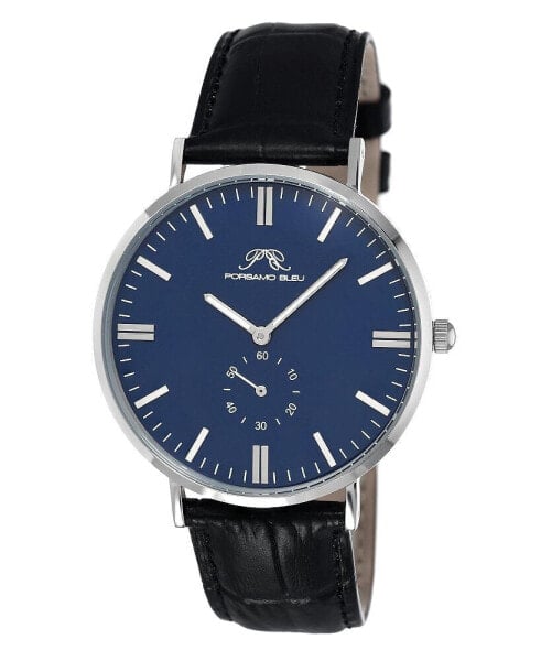 Часы Porsamo Bleu Men's Henry Genuine Leather Band Watch