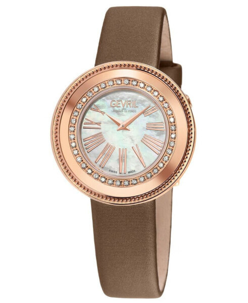 Women's Gandria Brown Leather Watch 36mm