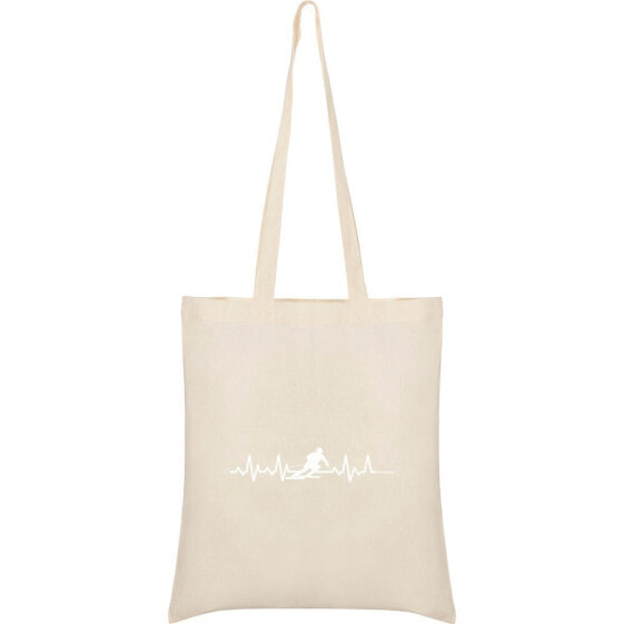 KRUSKIS Skiing Heartbeat Tote Bag