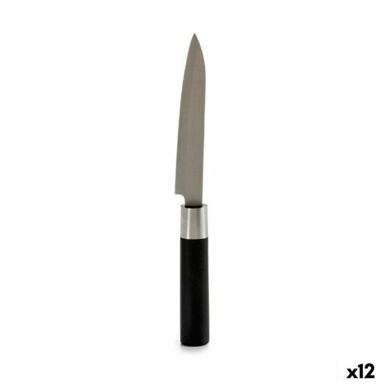 Кухонный нож Kinvara Silver Black 2,7 x 24,3 x 1,8 см Нержавеющая сталь Пластик (12 штук)