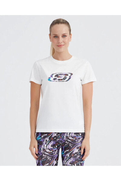 W Graphic Tee Crew Neck T-shirt Kadın Beyaz Tshirt S232458-102