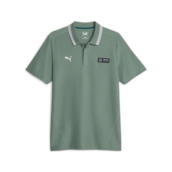 Puma Mapf1 Pique Short Sleeve Polo Shirt Mens Green Casual 62115307