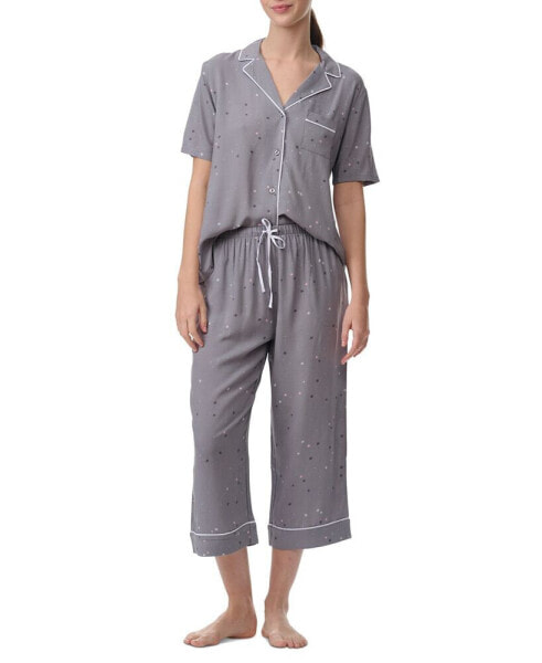 Пижама женская Splendid 2-х-частный пижамный комплект с укороченным воротником
