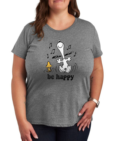 Air Waves Trendy Plus Size Snoopy Graphic T-shirt