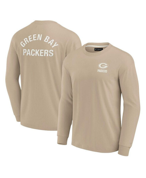 Men's and Women's Khaki Green Bay Packers Elements Super Soft Long Sleeve T-Shirt