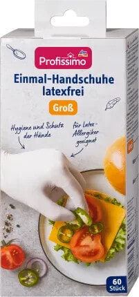 Einmalhandschuhe latexfrei weiß Groß, 60 St