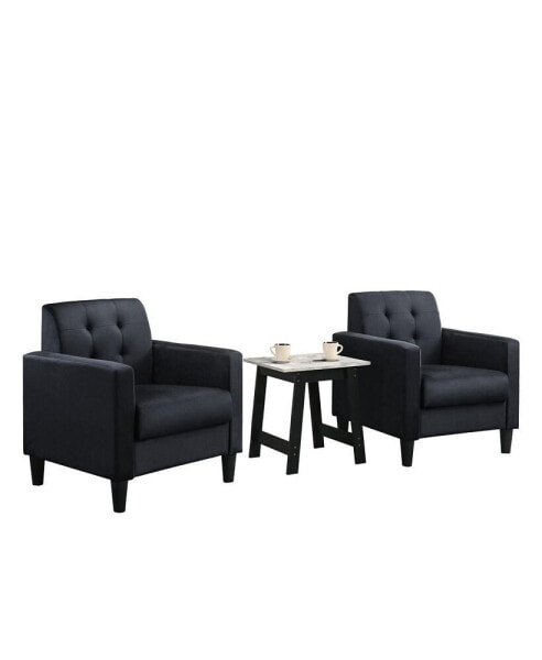 Hale Velvet Armchairs And End Table Living Room Set