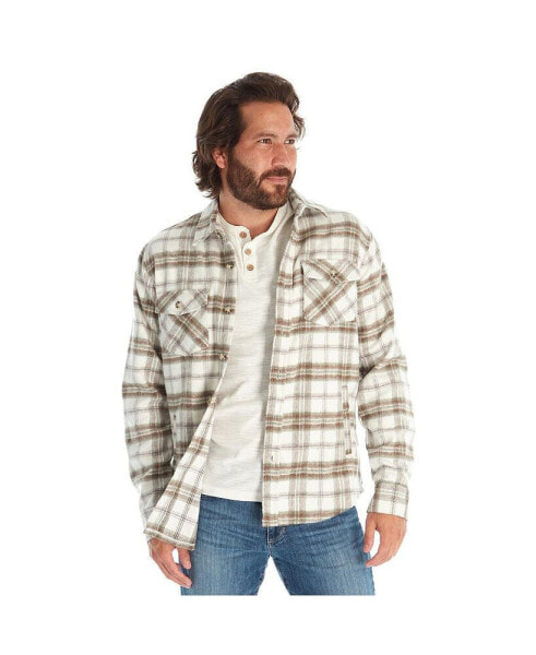 Clothing Men's Long Sleeve Plaid Shirt Jacket