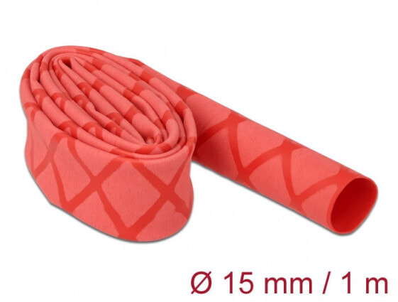 Delock 19591 - Heat shrink tube - Red - Polyolefin - 100 cm - 1.5 cm - 1 pc(s)